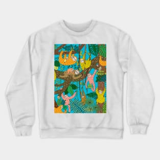 Happy Sloths Jungle Crewneck Sweatshirt